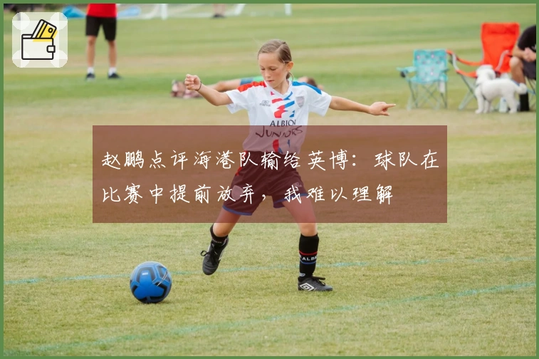 赵鹏点评海港队输给英博：球队在比赛中提前放弃，我难以理解
